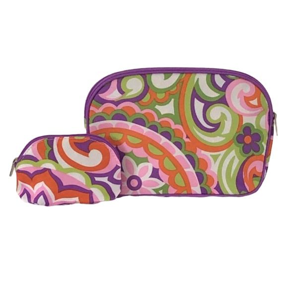 $10 or 2/$15 Clinique Set of 2 Retro Patterned Cosmetic Cases - Picture 1 of 9